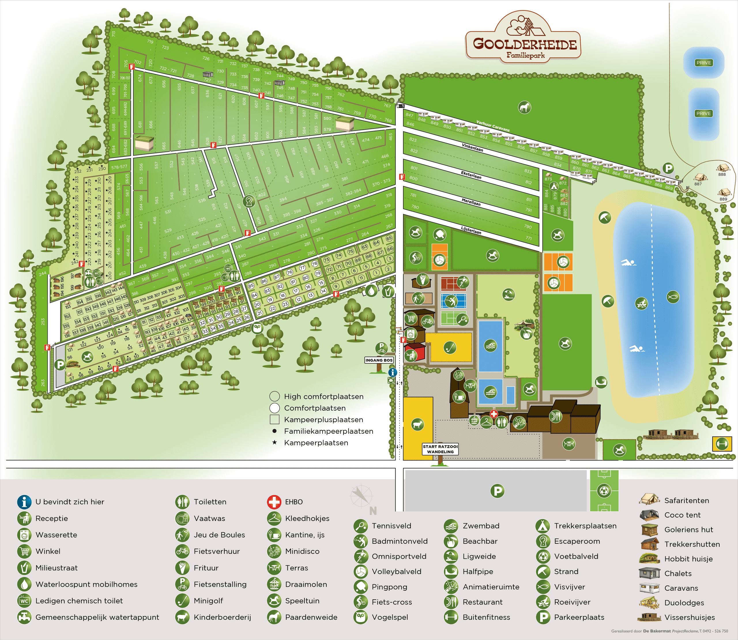 Plattegrond Familiepark Goolderheide